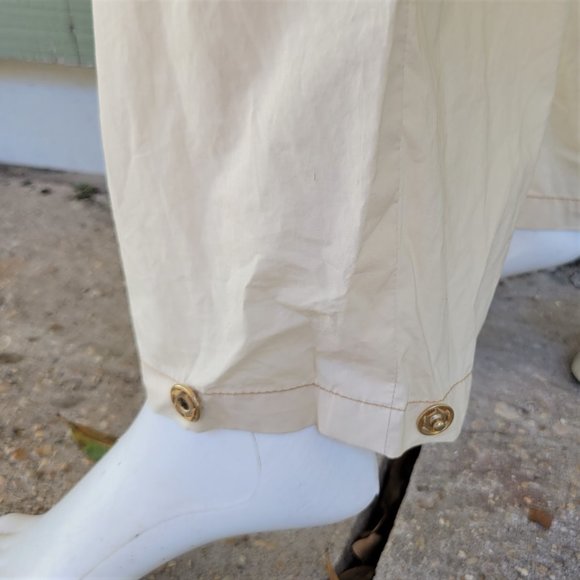 SCHUMACHER Cotton Golden Ivory Cargo Adjustable Pants Medium M - Picture 7 of 8